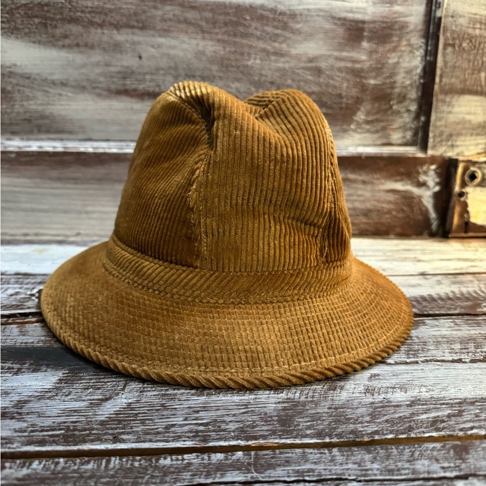 Hopkins Fifth Avenue Brown Corduroy Fedora Hat